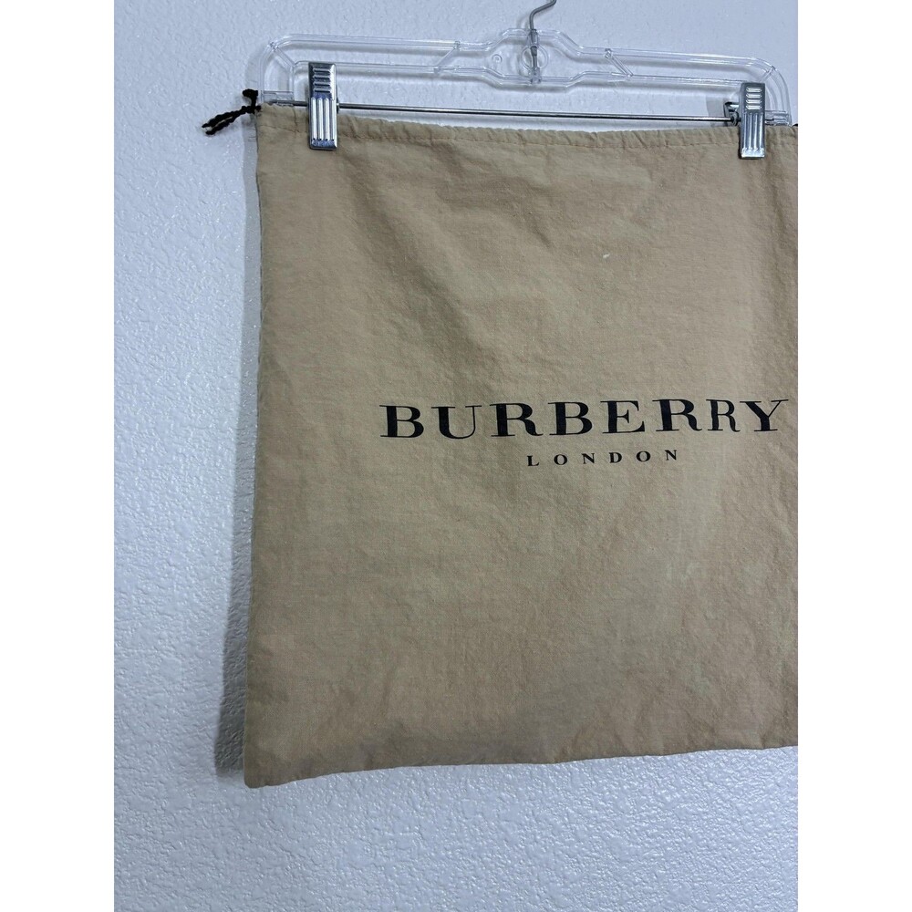 Burberry Dust Bag Womens One Size Beige Canvas Logo Drawstring Storage Pouch - Picture 5 of 14